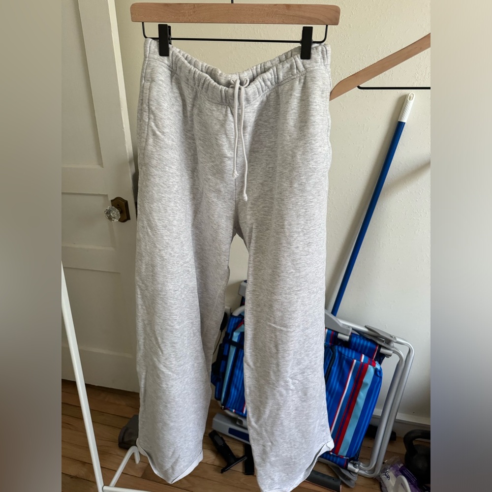 Skims light gray boyfriend wide leg sweatpants